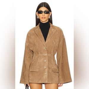 EAVES Salta Suede Jacket in Tan